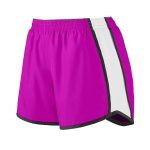 Shock Pink Augusta Pulse Team Shorts, Front Three-quarters View