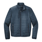 Men's Regatta Blue/River Blue Port Authority Packable Puffy Jacket, Front View