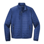 Men's Cobalt Port Authority Packable Puffy Jacket, Front View