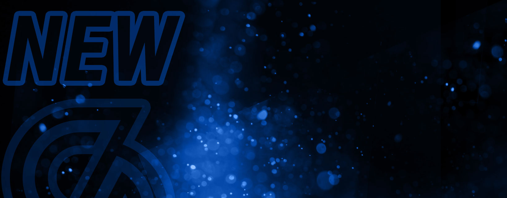 blue flares on a black background