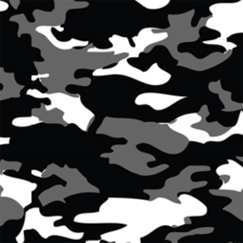 black, white, and grey camo dye-sub pattern
