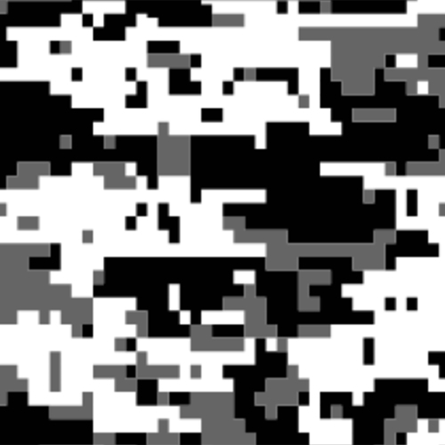 black, white, and grey digital print dye-sub pattern