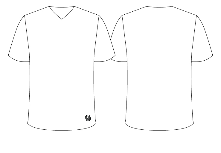 blank dye-sublimated cheer men's top drawing