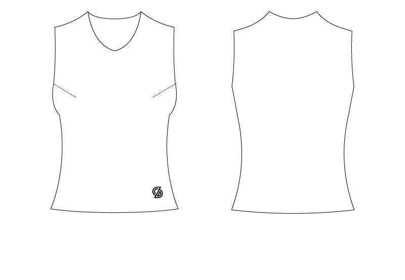 blank dye-sublimated cheer shell drawing