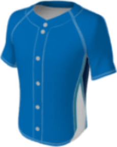 JBS23 jersey design 0253 – blue with turquoise, white, and navy side panels.