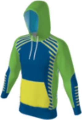 blue JFLH6 custom hoodie design 0207 with angled accent stripes and contrast front pocket