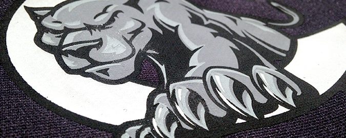 heat pressed vinyl transfer logo example